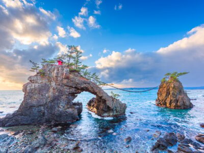 Noto Peninsula, Ishikawa, Japan at the Hatago Iwa Rock
