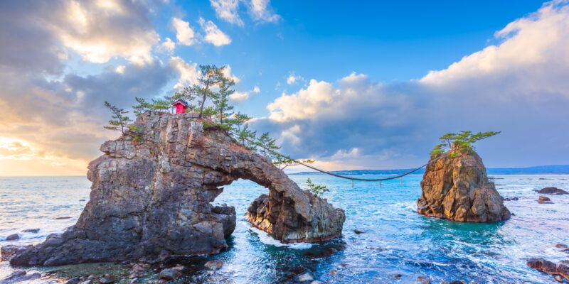 Noto Peninsula, Ishikawa, Japan at the Hatago Iwa Rock