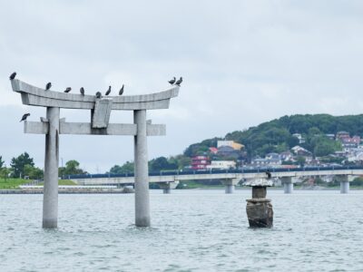 Stone torii in Fukuoka city