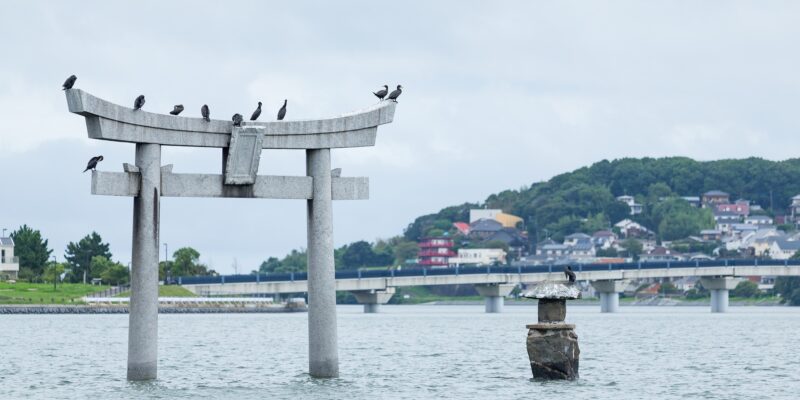Stone torii in Fukuoka city