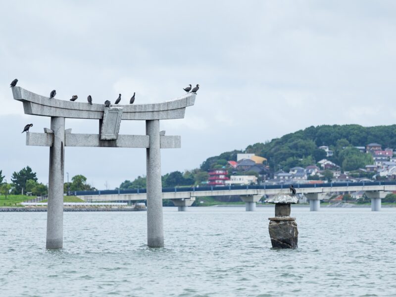 Stone torii in Fukuoka city